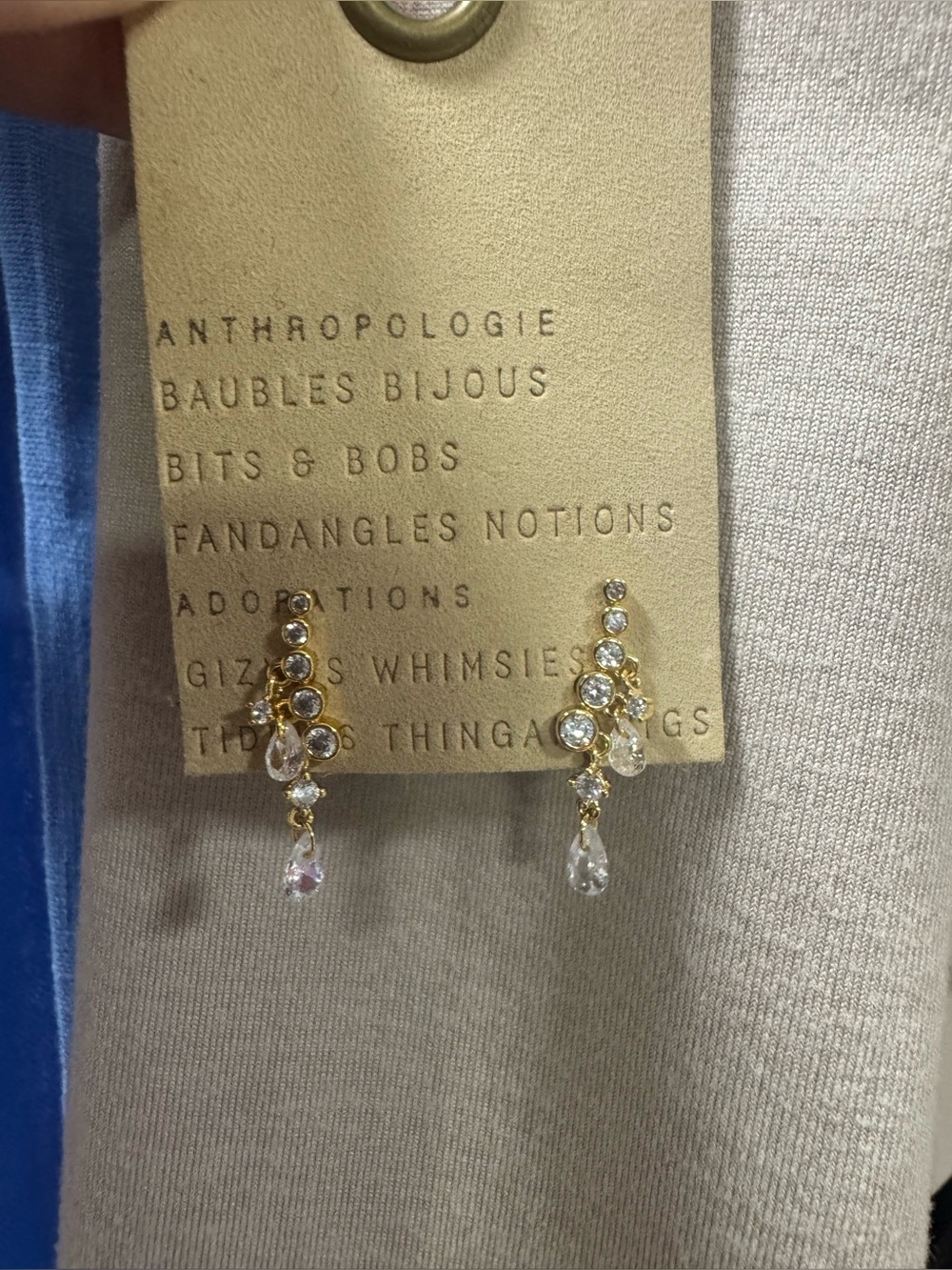 Anthropologie Crystal Drop Earrings – NWT ✨ - Picture 2 of 3